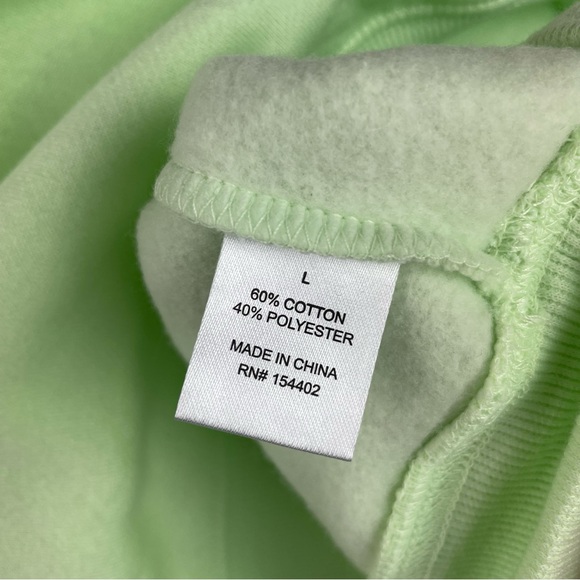 Vinyl Icons Lime Green New York Sweatshirt Women Large Comfort Soft New With Tag - Picture 9 of 9